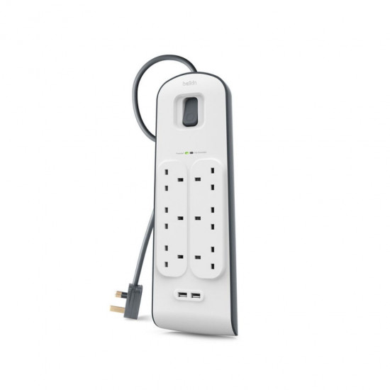 2.4 Amp USB Charging 6-outlet Surge Protection