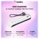 2.4 Amp USB Charging 6-outlet Surge Protection