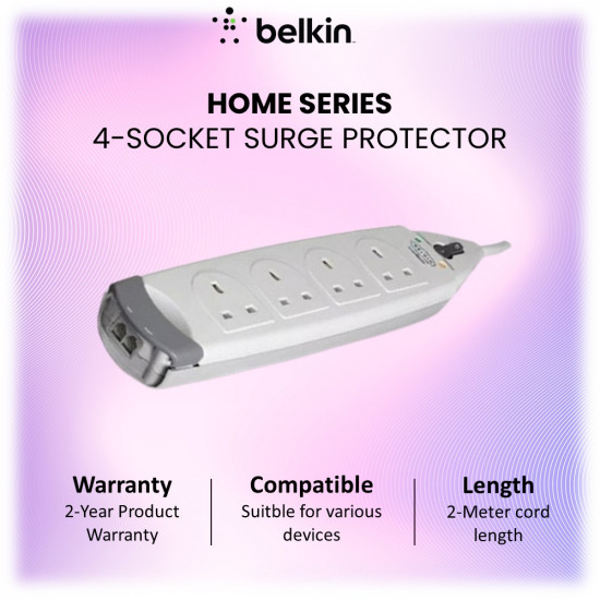 Home Series 4-Socket Surge Protector -2