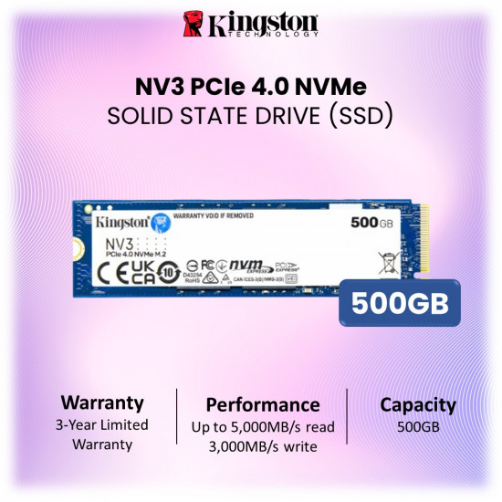 NV3 PCIe 4.0 NVMe SSD 500GB