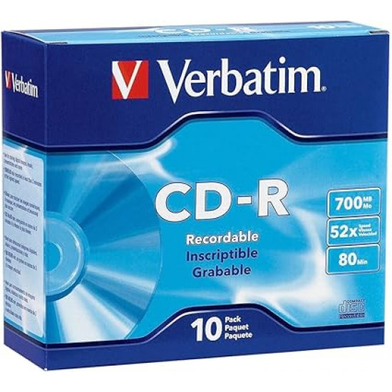 VERBATIM CD-R 52X 700MB JEWEL CASE